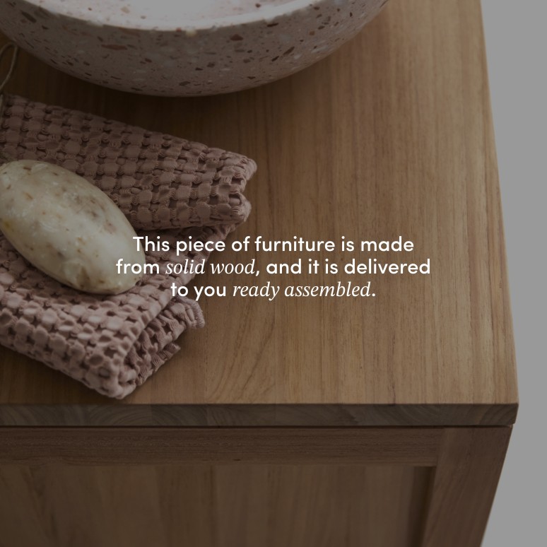 Serena - Solid teak vanity unit 80 cm