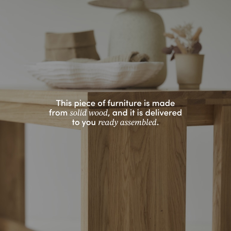 Eden - Desk in solid oak, 160 cm