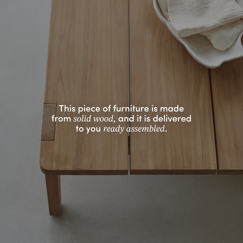 Olia - Solid teak coffee table