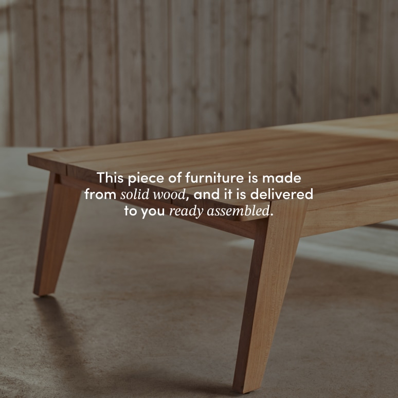 Olia - Garden coffee table in solid teak