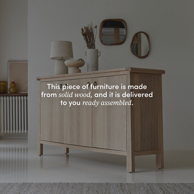 Volute - Solid oak sideboard 180 cm