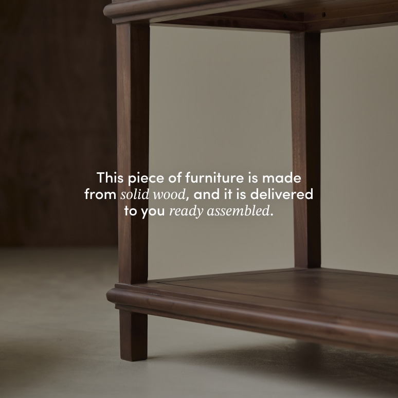 Achille - Console table in solid acacia wood, 120 cm