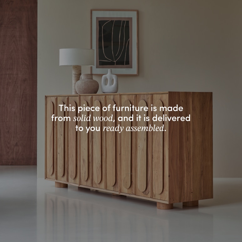 Olga - Sideboard in solid acacia wood, 180 cm