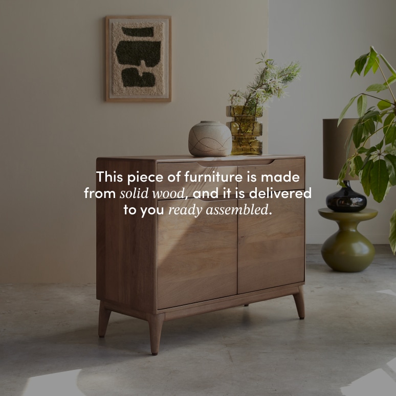 Gabrielle - Sideboard in solid mango wood, 100 cm