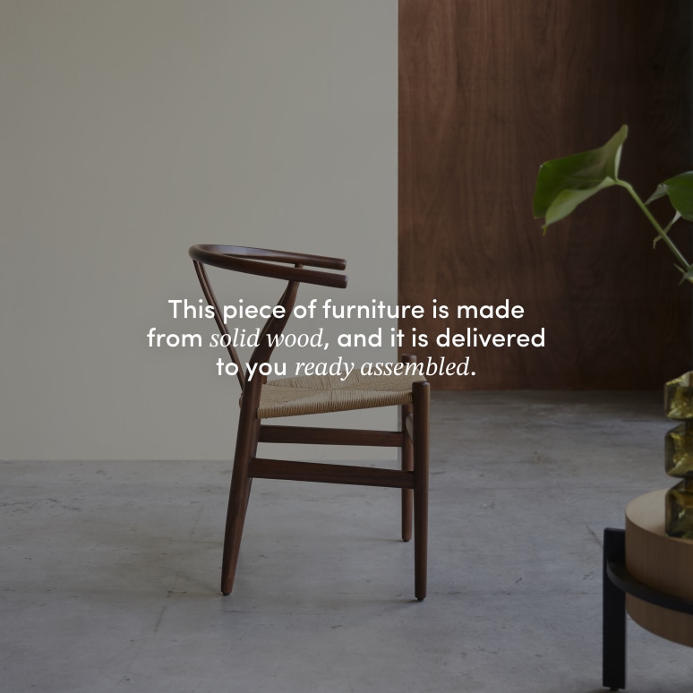 Blaise - Solid dark teak and woven chair