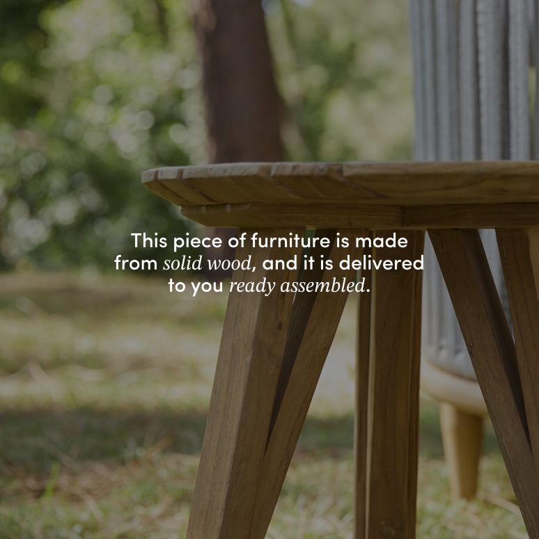 Katrine - Outdoor side table in reclaimed solid teak