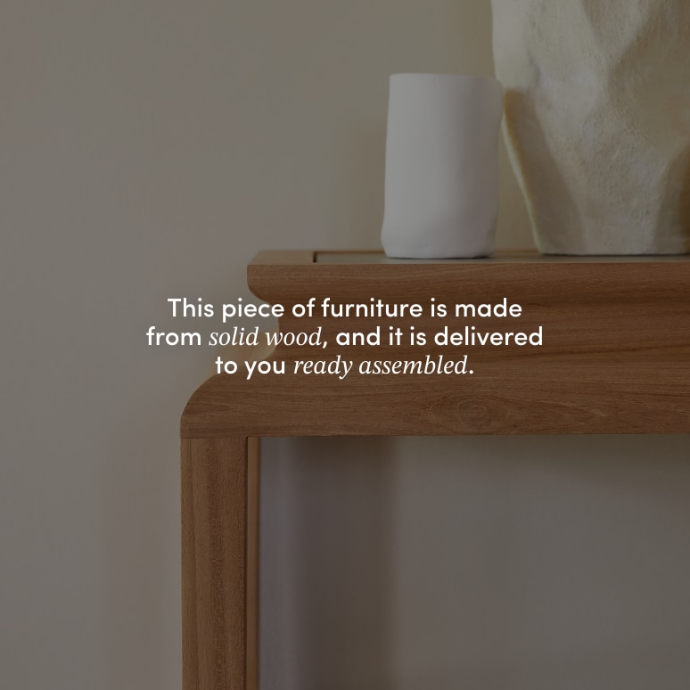 Achille - Console in solid teak, 100 cm