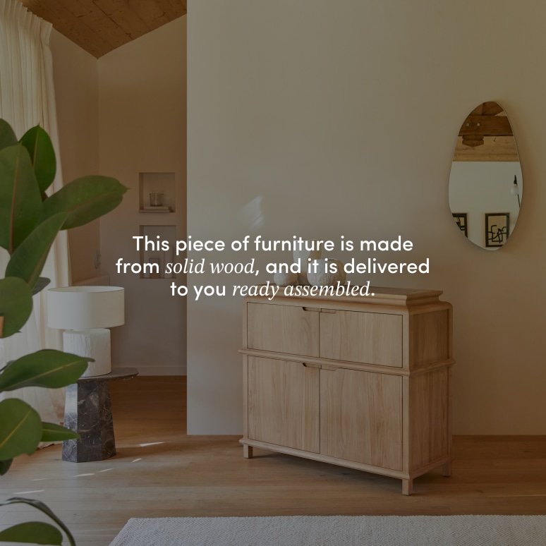 Achille - Sideboard in solid teak, 120 cm