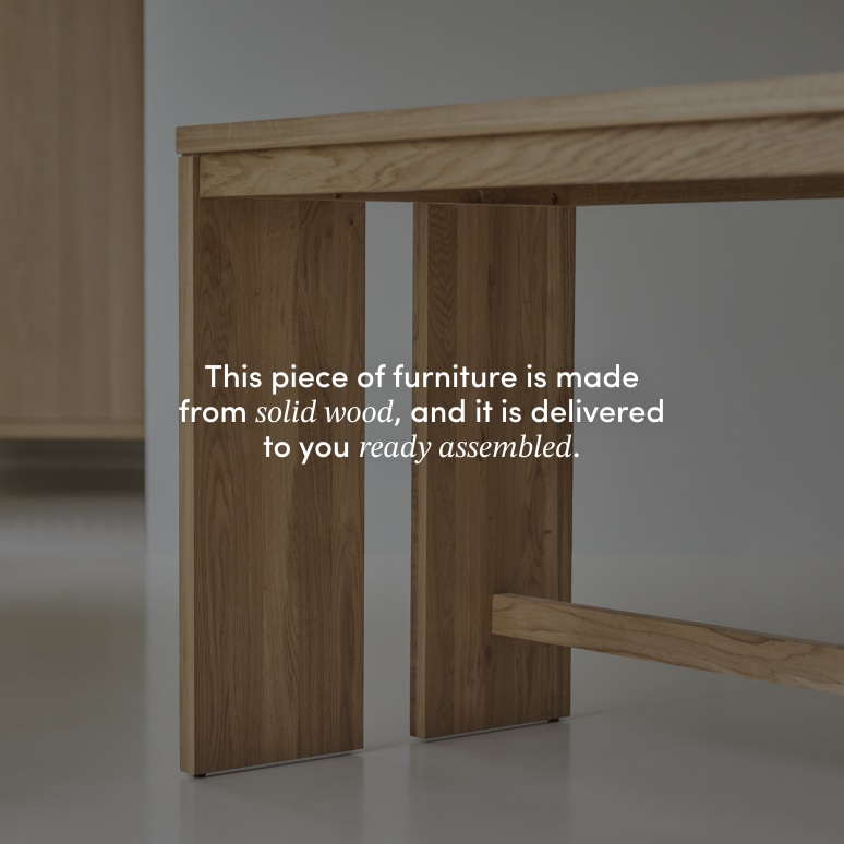 Eden - Children's solid oak desk 160 cm