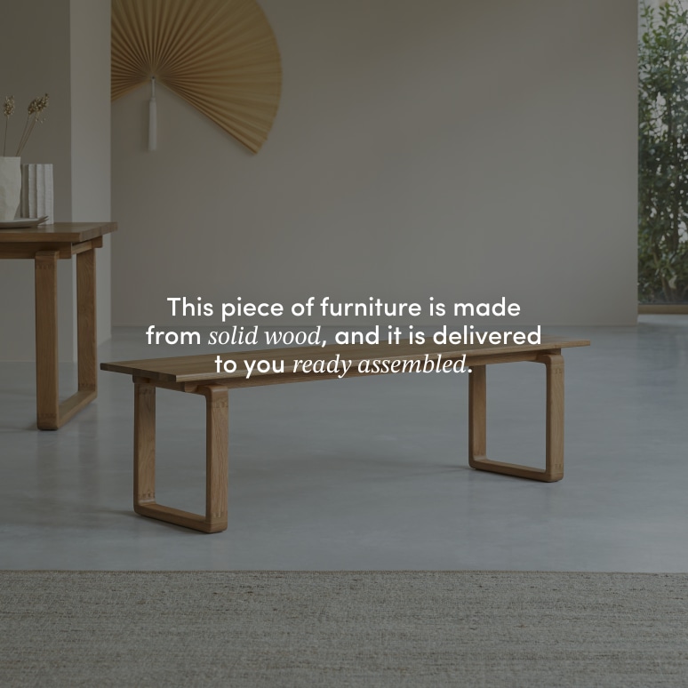 Sybille - Bench in solid oak