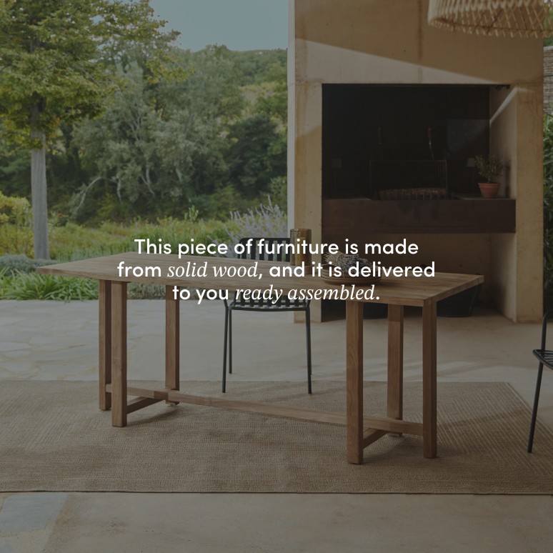 Antonia - Recycled solid teak garden table, seats 6-8 people