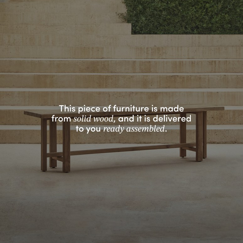 Antonia - Recycled solid teak garden bench