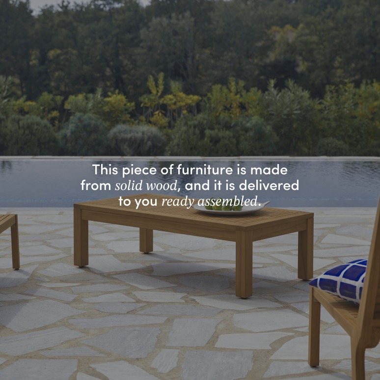 Teo - Solid teak garden coffee table