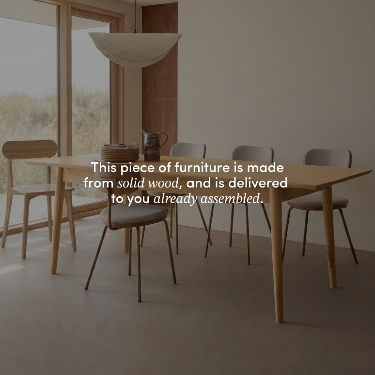 Cloé - Extendable table in solid mango wood, seats 6–8
