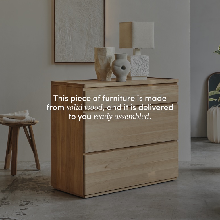 Nino - Chest of drawers in solid teak