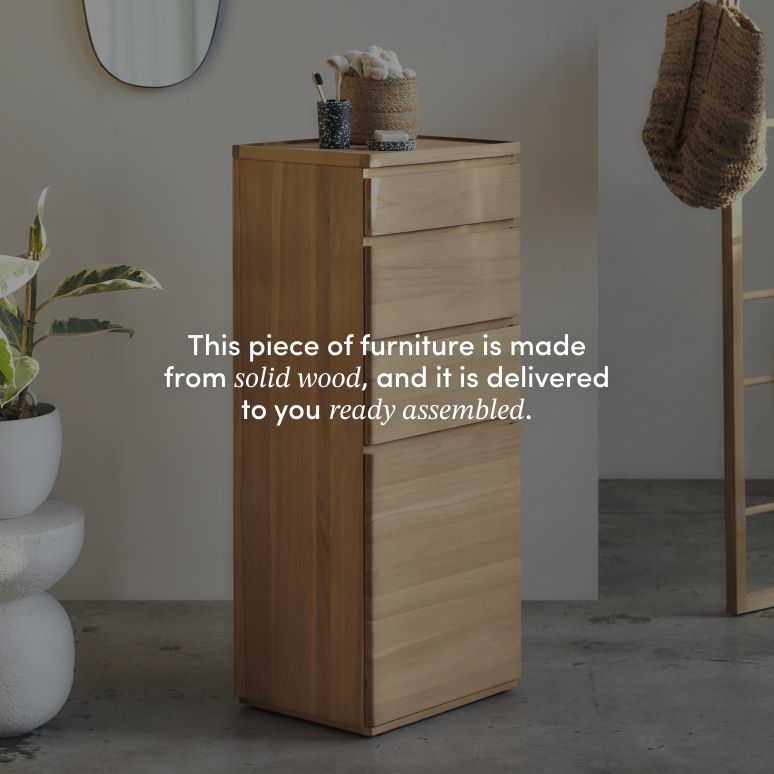 Nino - Storage tower in solid teak