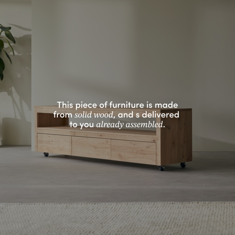 Anoa - Solid oak TV unit 180 cm