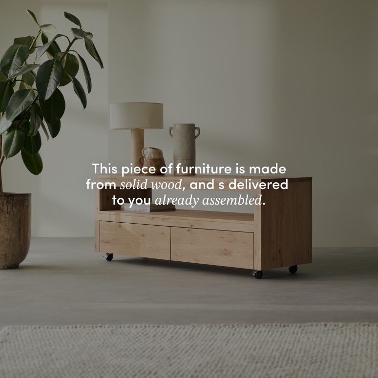 Anoa - Solid oak TV unit 140 cm