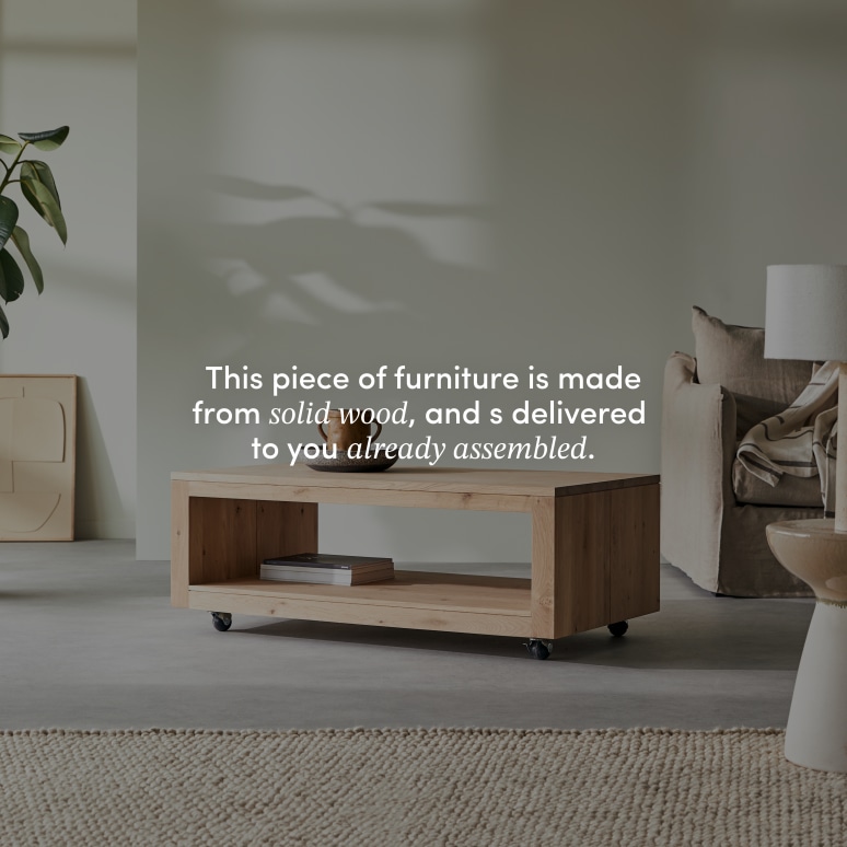 Anoa - Rectangular coffee table in solid oak