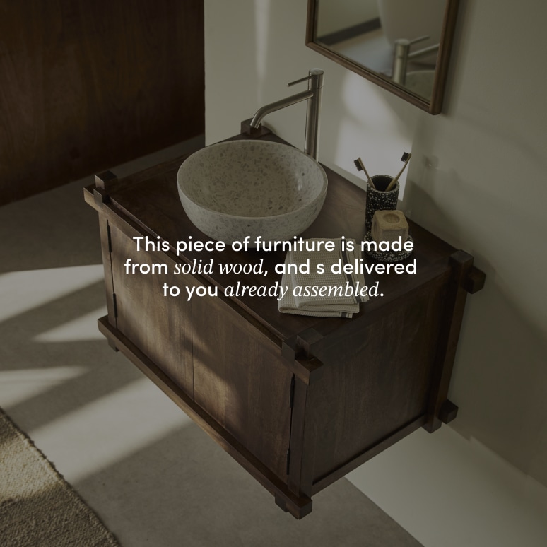 Arko - Solid mango wood basin unit 80 cm
