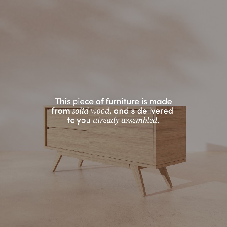 Esmée - 130 cm solid oak TV unit