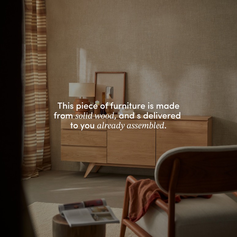 Esmée - 180 cm solid oak sideboard