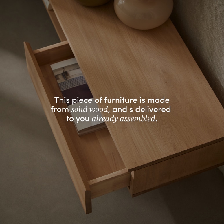 Esmée - 180 cm solid oak TV unit