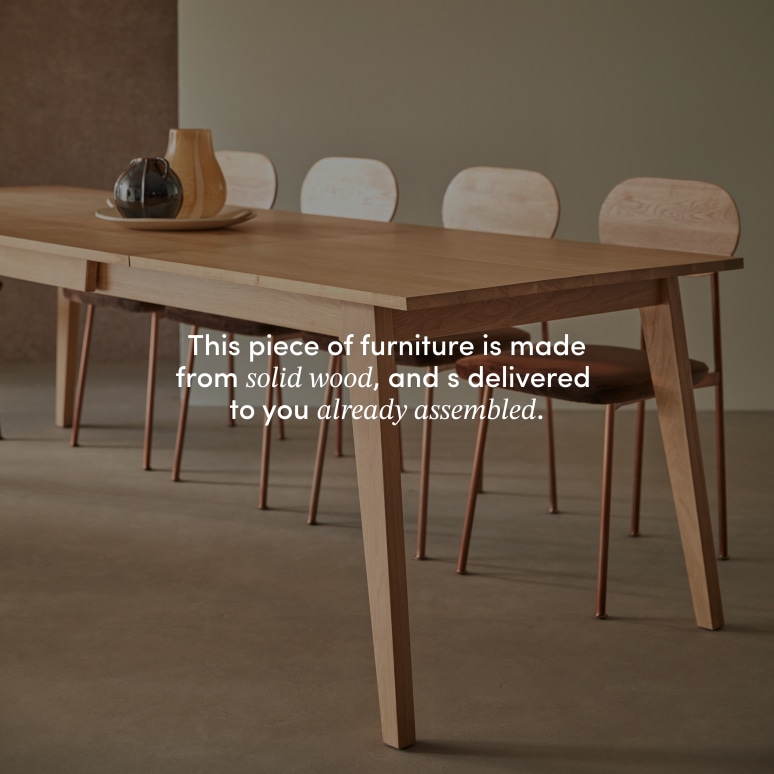 Esmée - Solid oak 6–12-seater extendable table