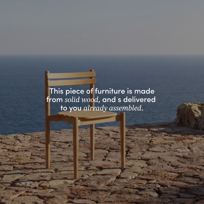 Vadim - 6-seater garden furniture set in solid teak