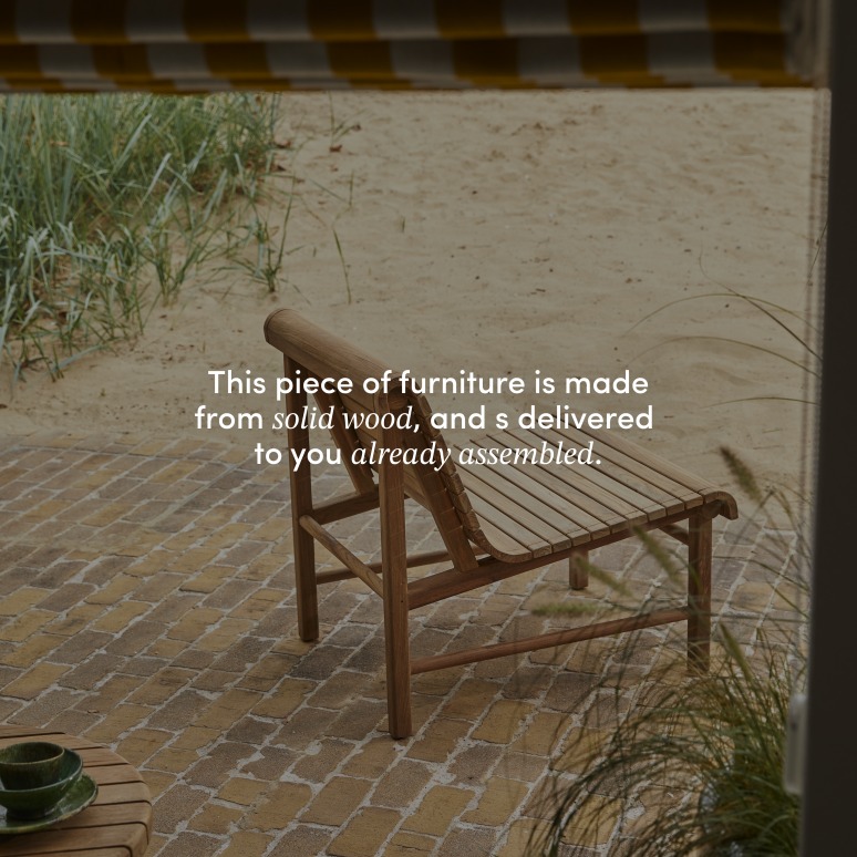 Hélen - Garden armchair in solid reclaimed teak