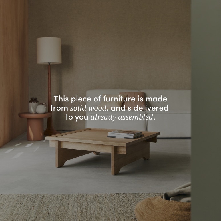 Miu - Square solid oak coffee table