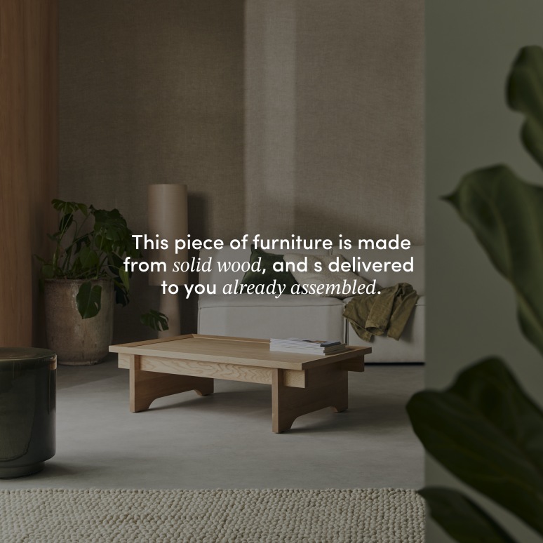 Miu - Rectangular solid oak coffee table