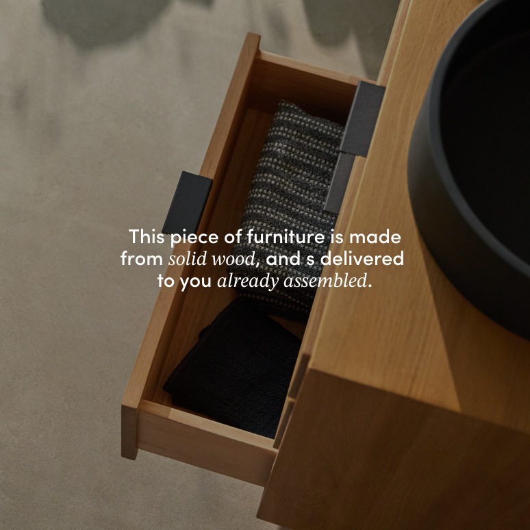 Senson - Solid oak bathroom unit 60 cm