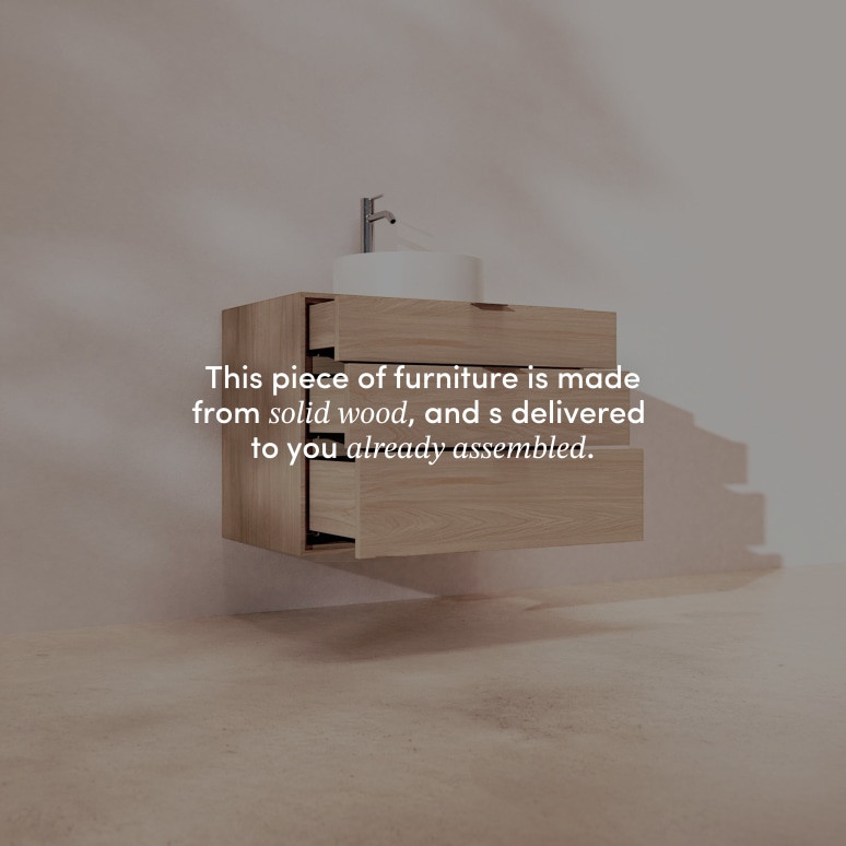 Senson - Solid oak bathroom unit 80 cm