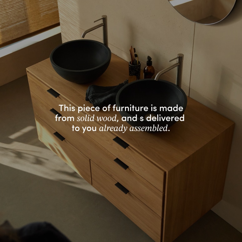 Senson - Solid oak bathroom unit 120 cm
