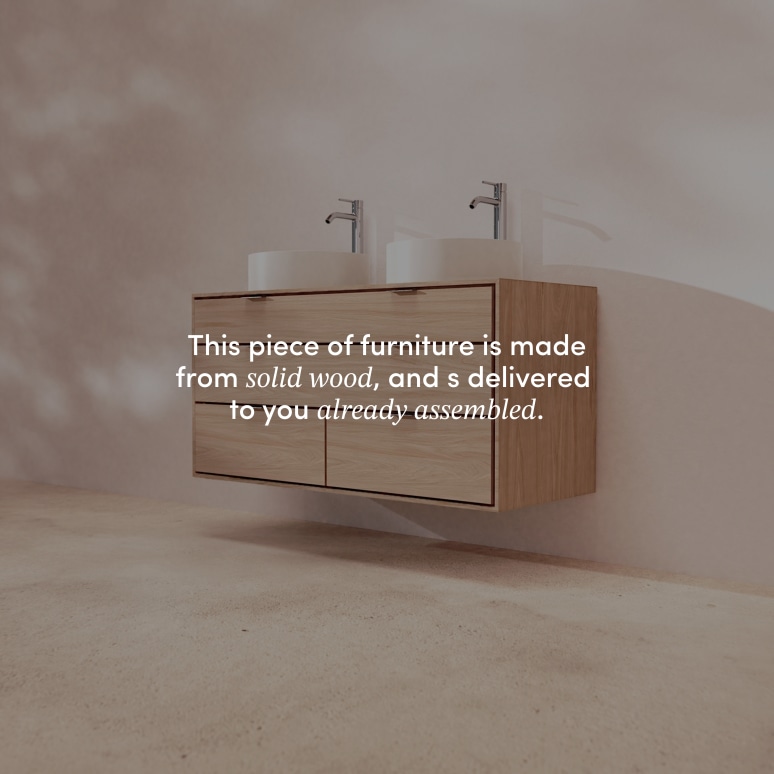 Senson - Solid oak bathroom unit 120 cm