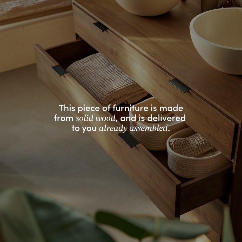 Senson - Solid walnut bathroom unit 120 cm