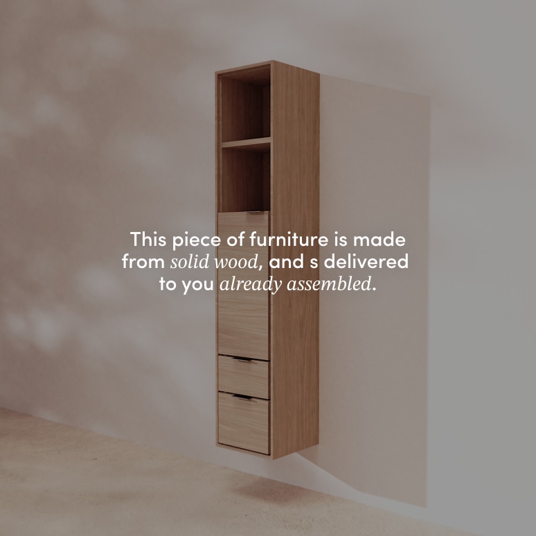 Senson - Solid oak tall cabinet