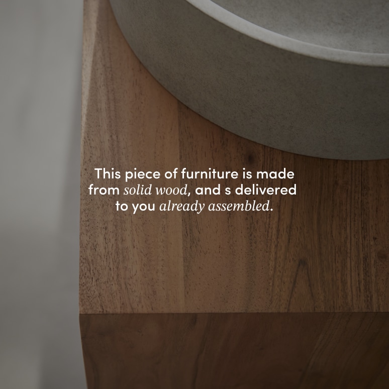 Olga - Solid acacia vanity unit 145 cm