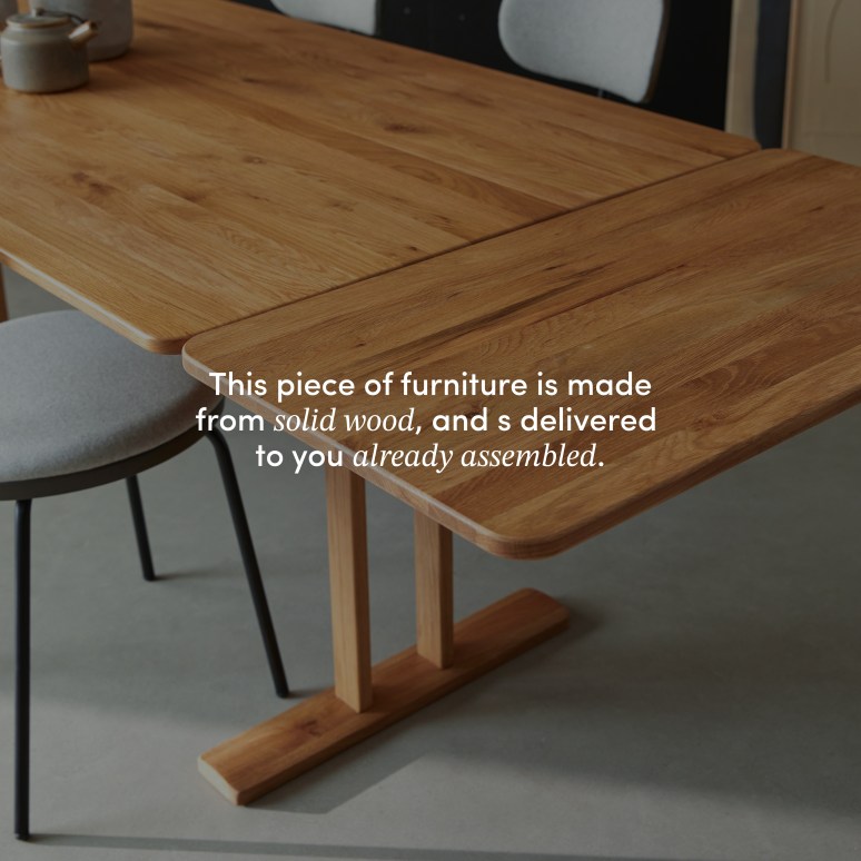 Jonas - Solid oak 6–12-seater extendable table