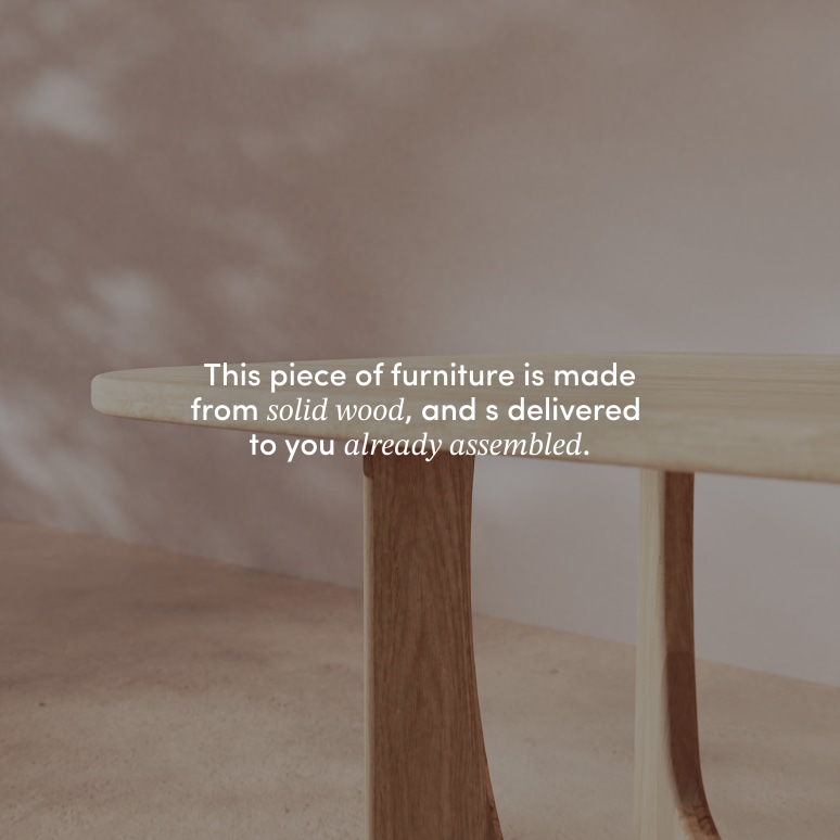 Mattia - 4-seater table in solid oak and travertine