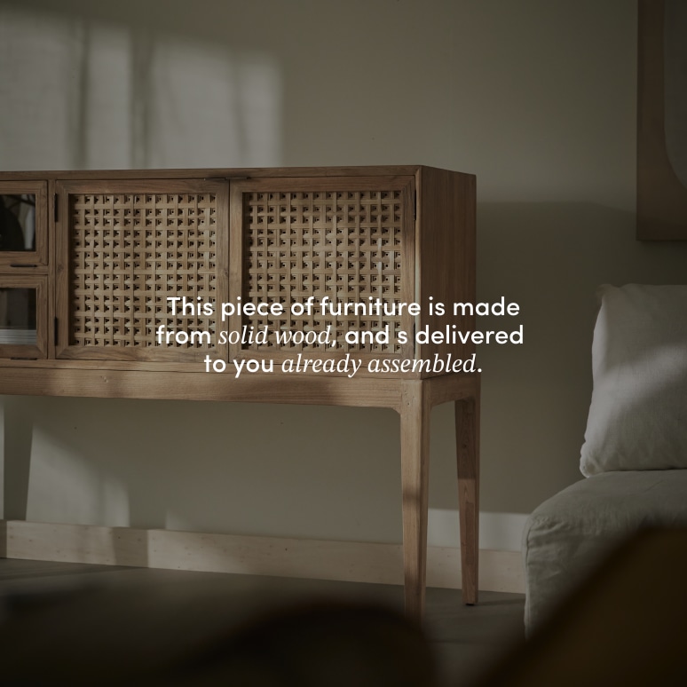 Tridi - Console table in solid reclaimed teak