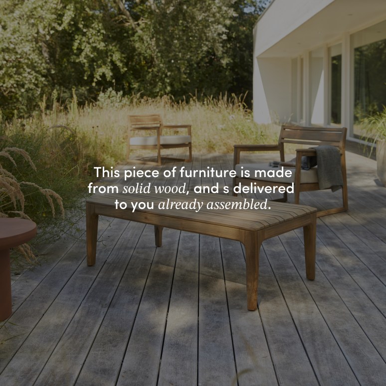 Vasco - Garden coffee table in solid reclaimed teak