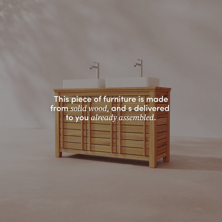 Rose - Solid teak basin unit 125 cm
