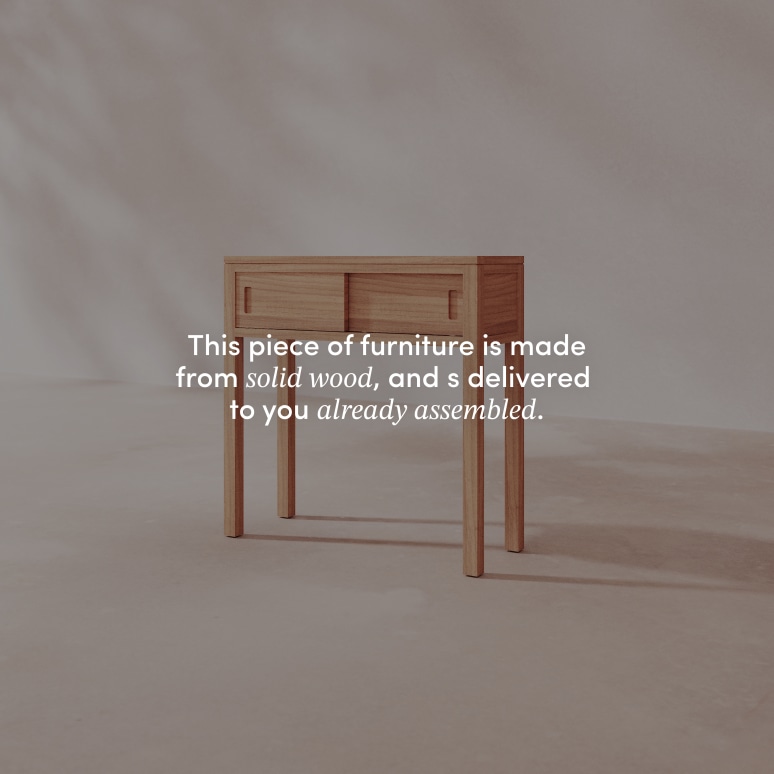 Anton - Solid teak console table 80 cm