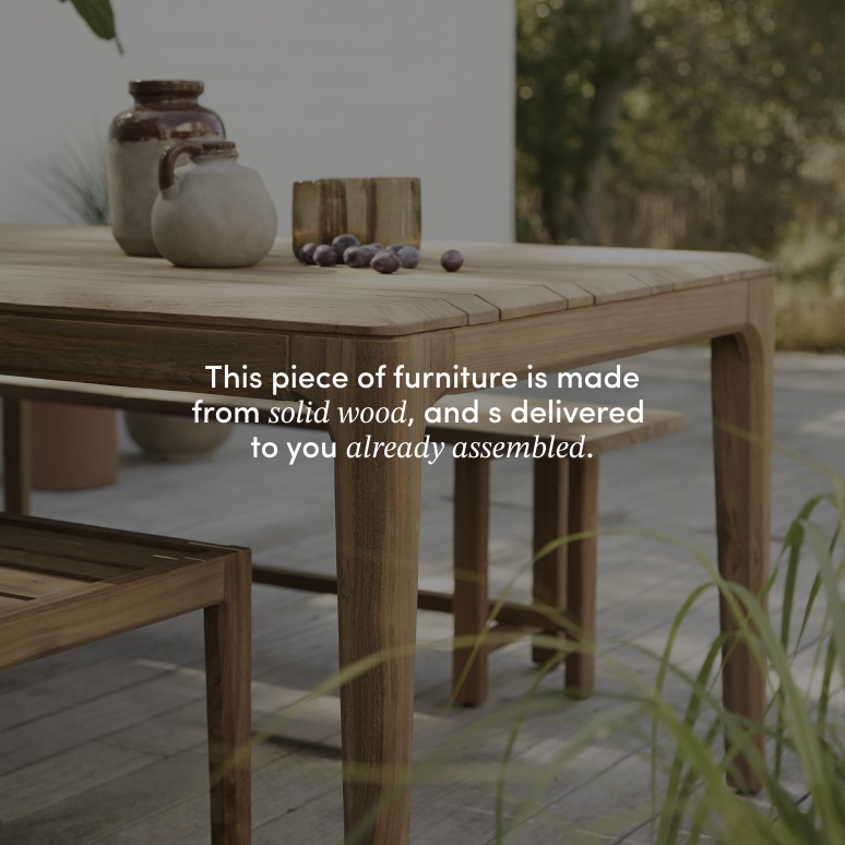 Vasco - 6–8-seater garden table in solid reclaimed teak