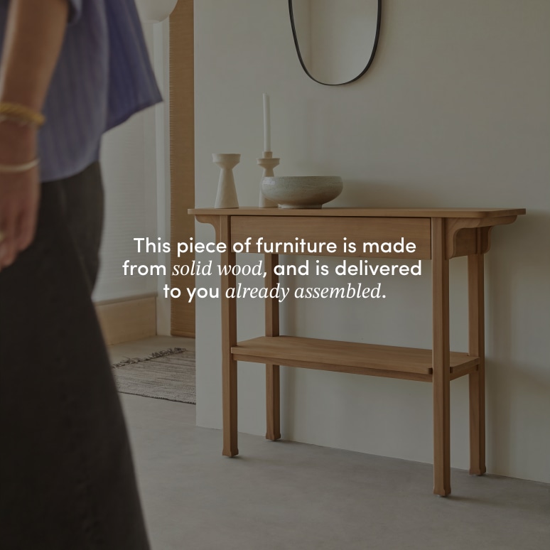 Elie -  Console Table in solid mahogany