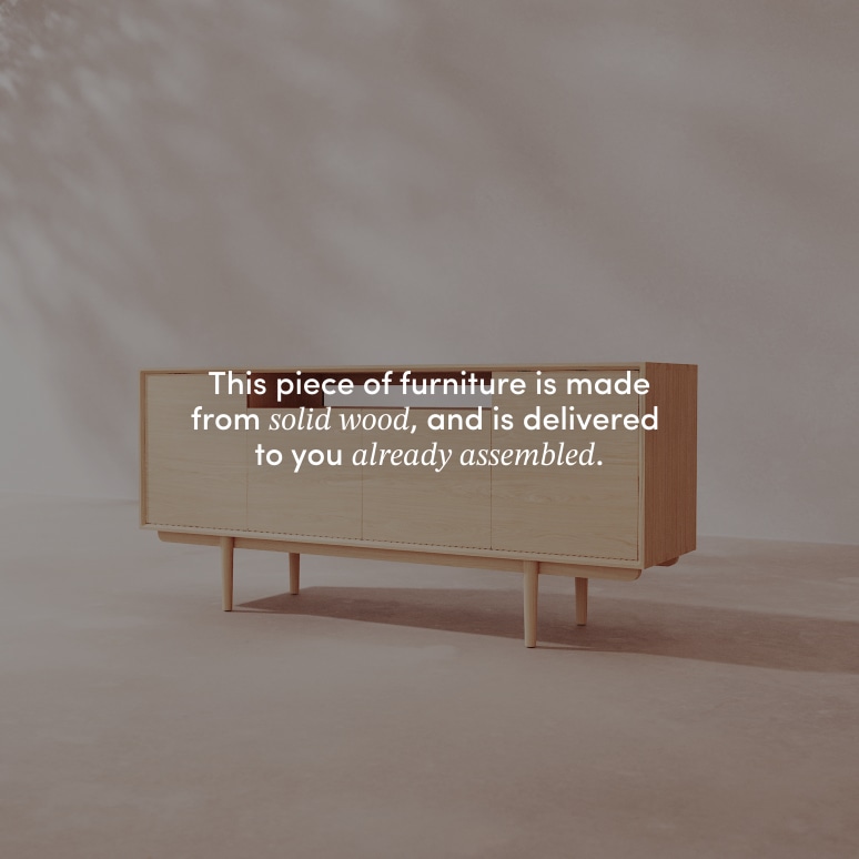 Ellie - Sideboard in solid oak, 180 cm