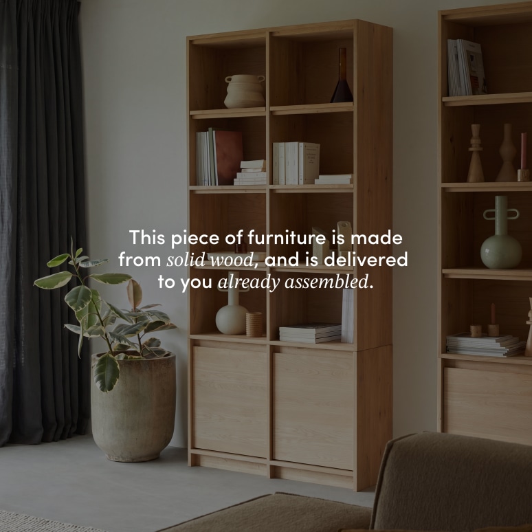 Aliette - Bookcase in solid oak