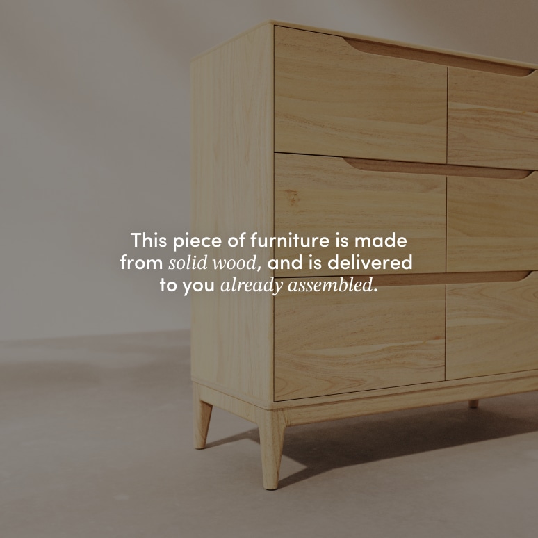 Gabrielle - Chest of Drawers in solid light mango wood